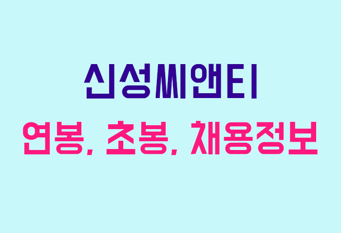 신성씨앤티 연봉