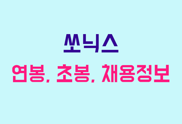 쏘닉스 연봉