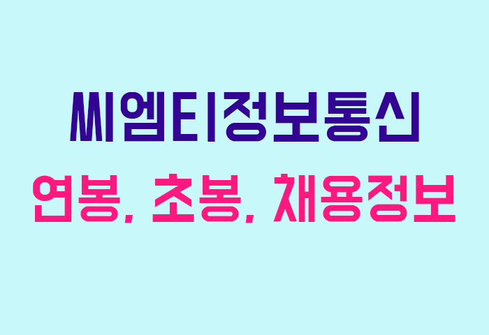 씨엠티정보통신 연봉