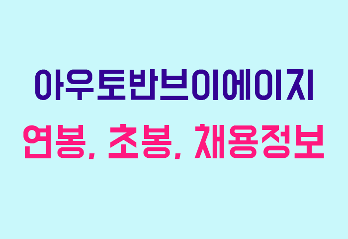 아우토반브이에이지 연봉