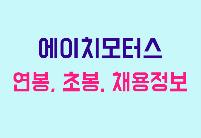 에이치모터스 연봉
