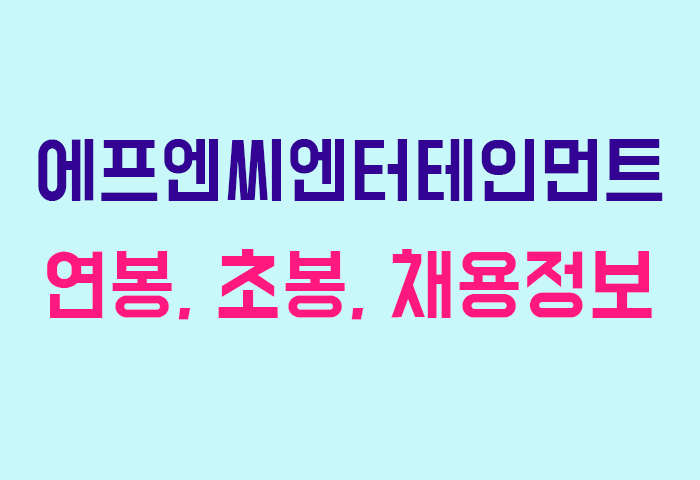 에프엔씨엔터테인먼트 연봉