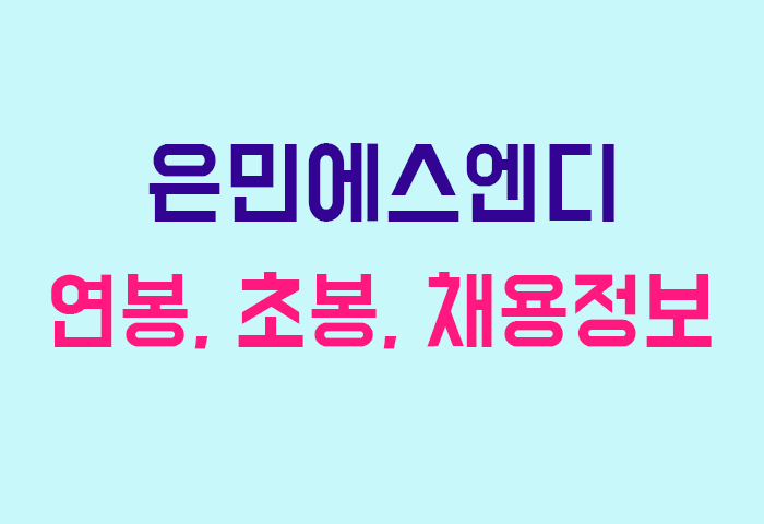 은민에스엔디 연봉