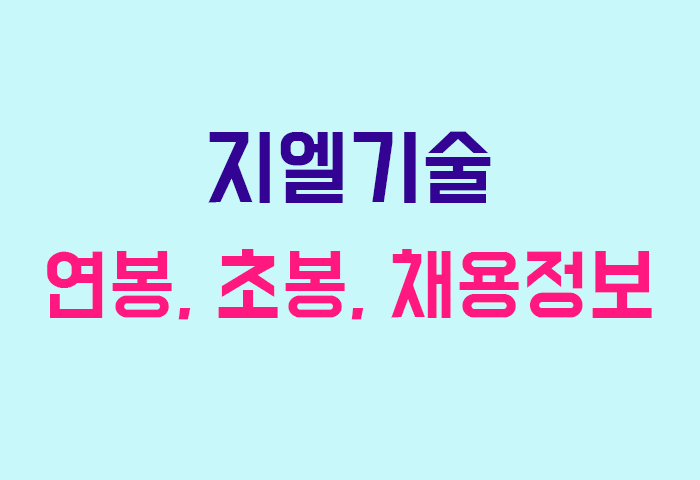 지엘기술 연봉