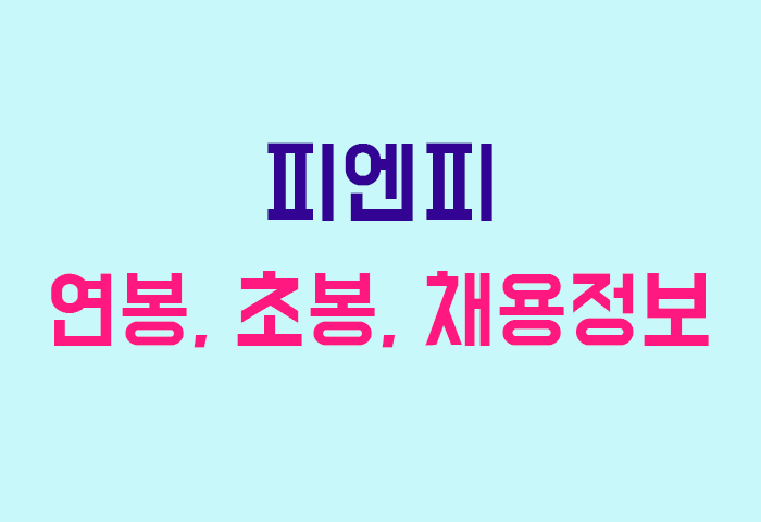 피엔피 연봉
