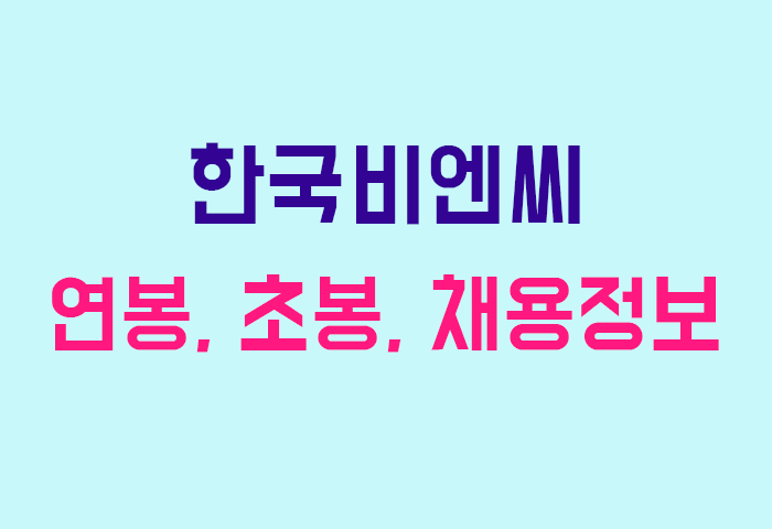 한국비엔씨 연봉