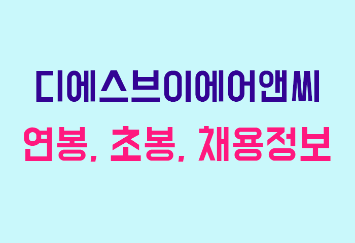 디에스브이에어앤씨 연봉