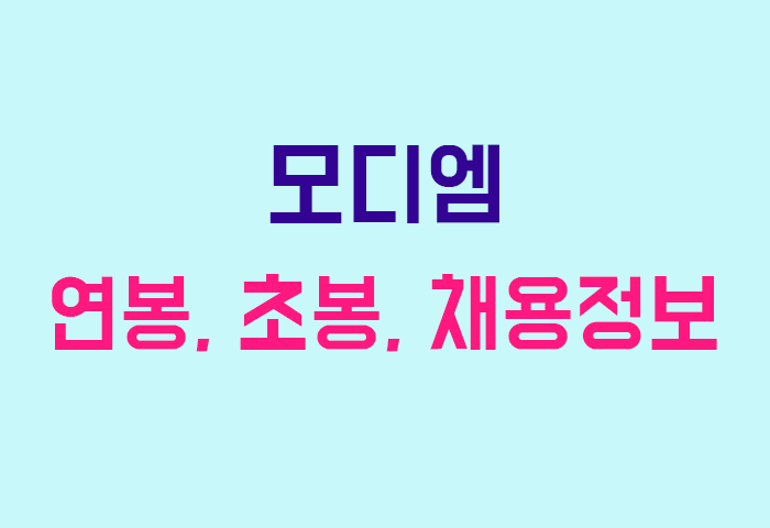모디엠 연봉