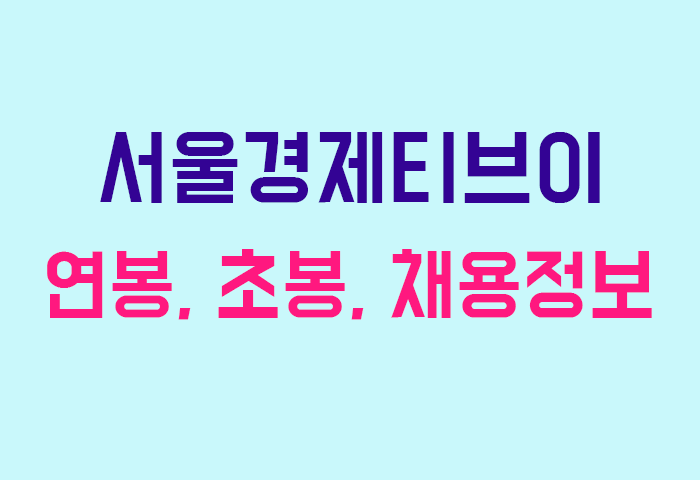 서울경제티브이 연봉