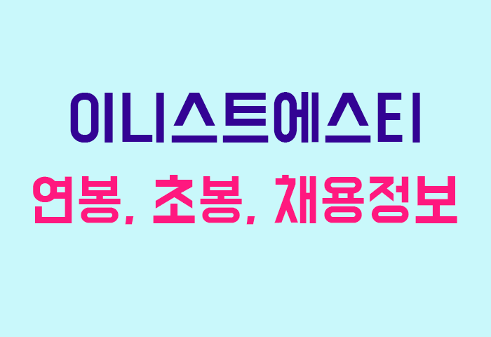 이니스트에스티 연봉