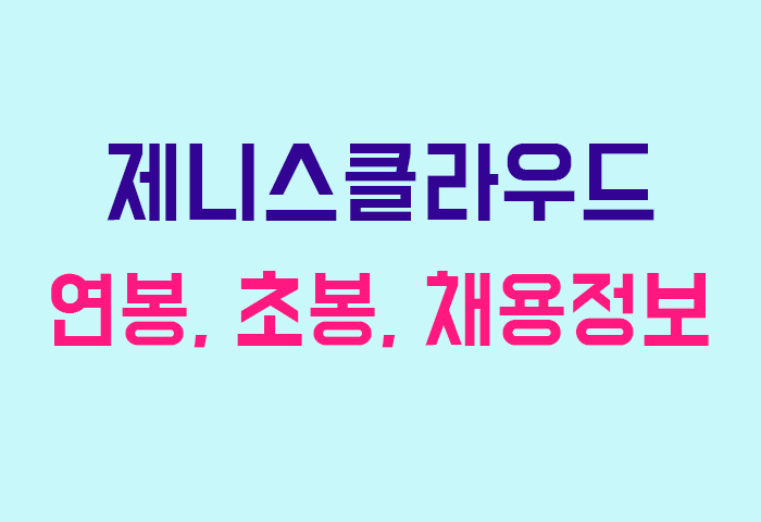 제니스클라우드 연봉