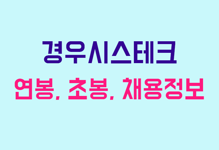 경우시스테크 연봉
