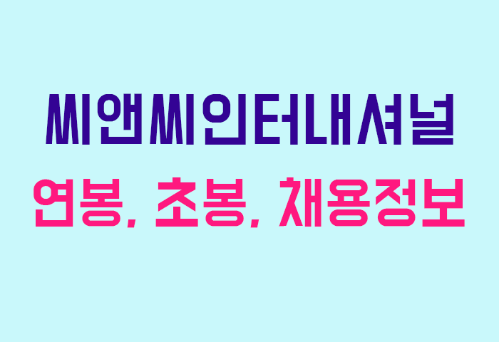 씨앤씨인터내셔널 연봉