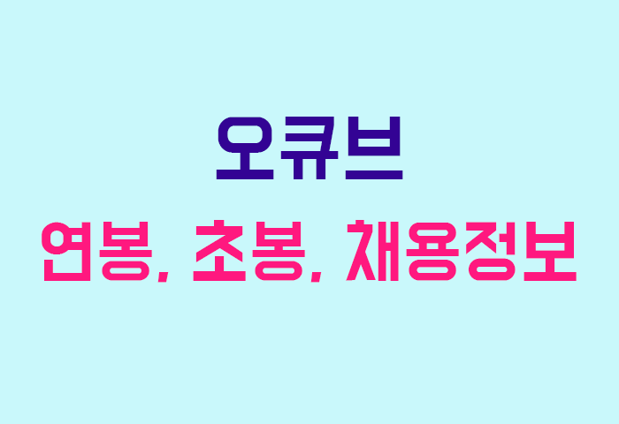 오큐브 연봉