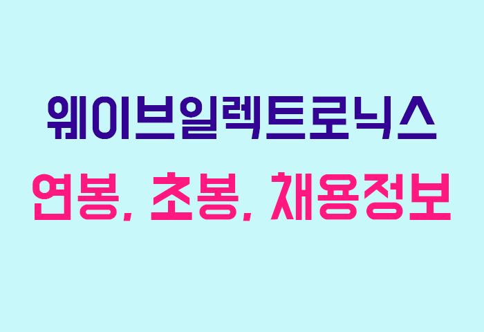 웨이브일렉트로닉스 연봉