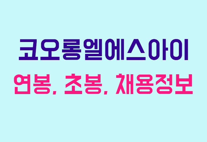 코오롱엘에스아이 연봉