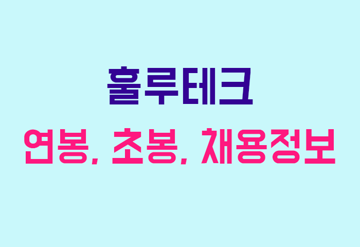 훌루테크 연봉