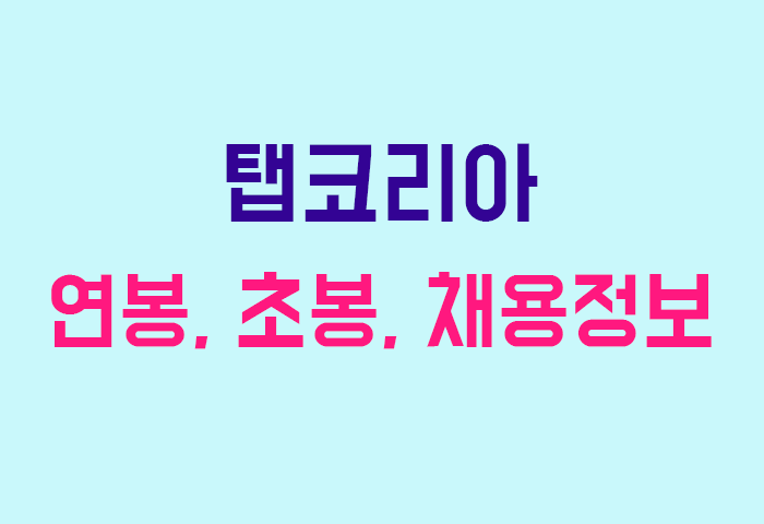 탭코리아 연봉