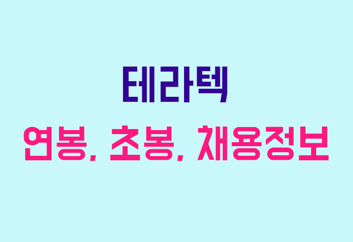 테라텍 연봉