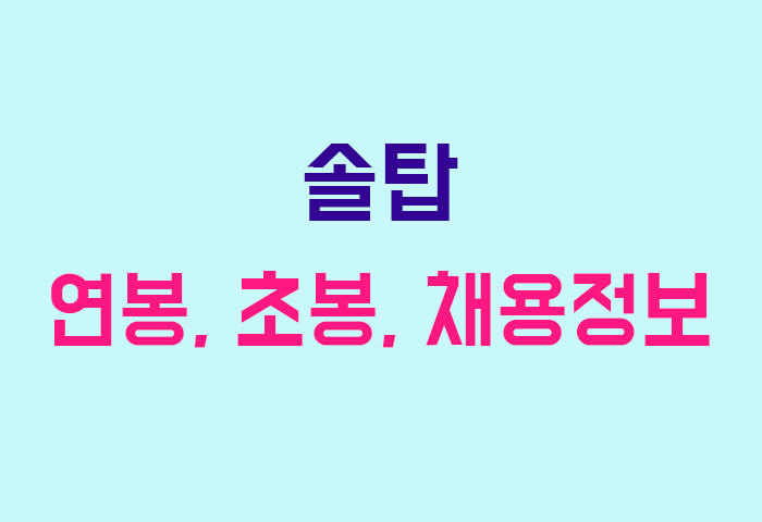 솔탑 연봉