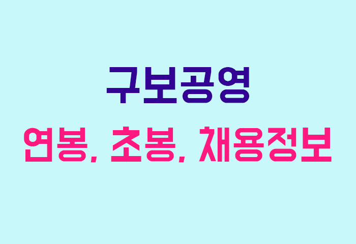 구보공영 연봉