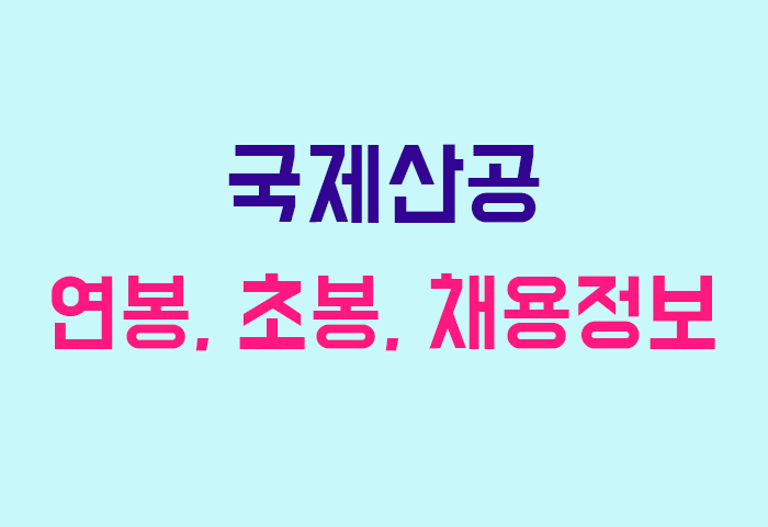 국제산공 연봉