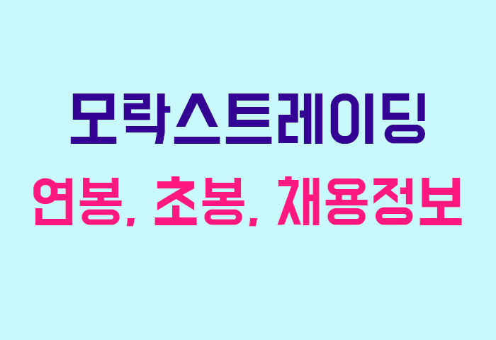 모락스트레이딩 연봉