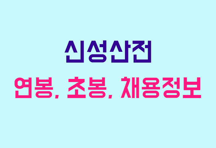 신성산전 연봉