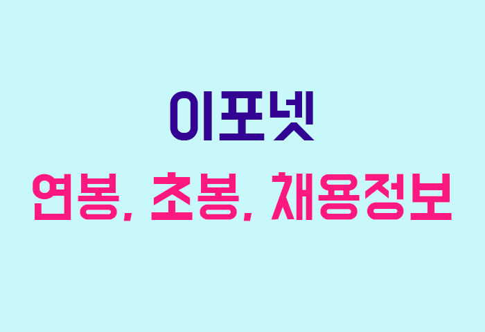 이포넷 연봉