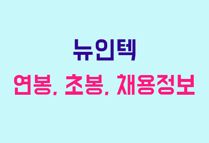 뉴인텍 연봉