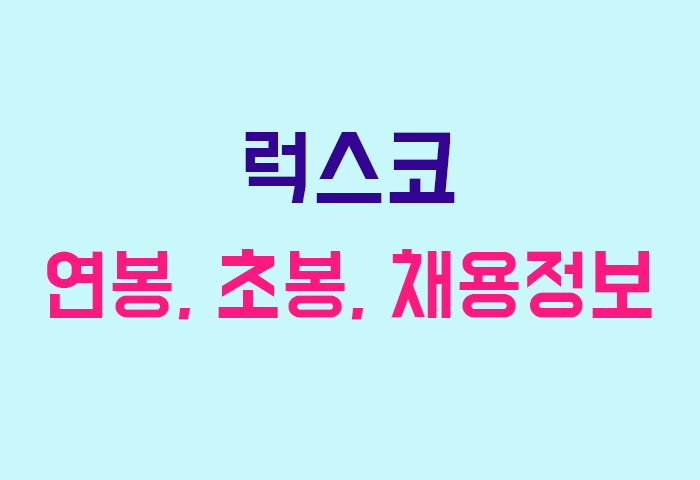 럭스코 연봉