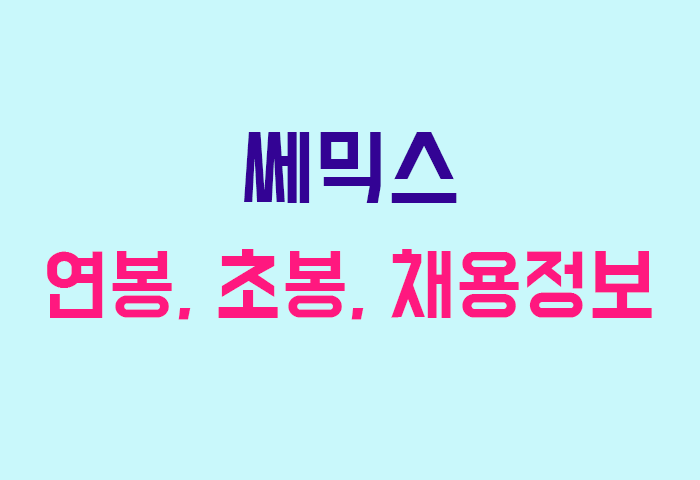 쎄믹스 연봉
