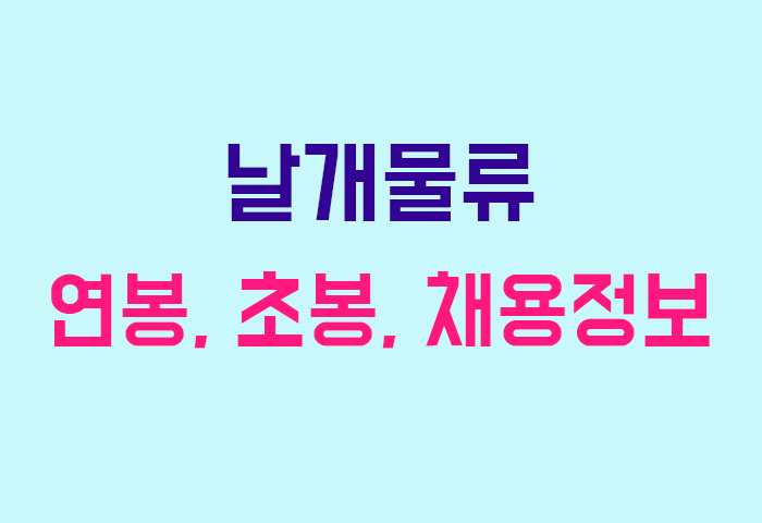 날개물류 연봉