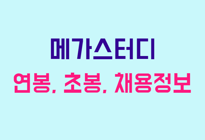 메가스터디 연봉