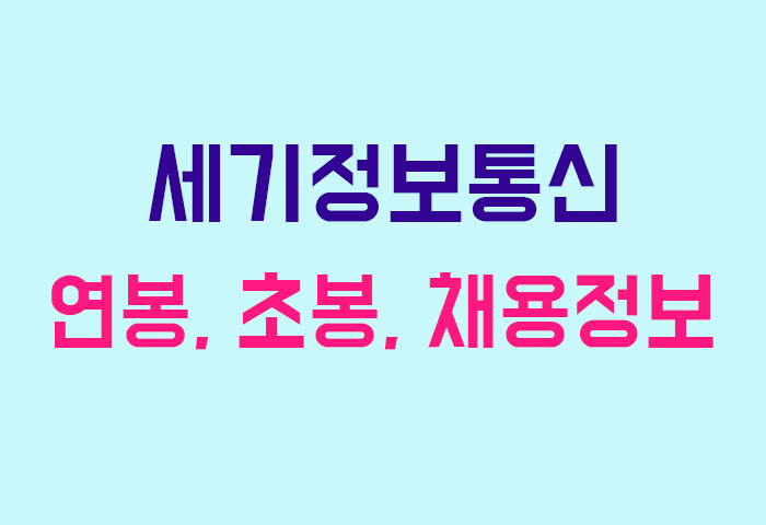 세기정보통신 연봉