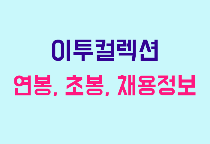 이투컬렉션 연봉