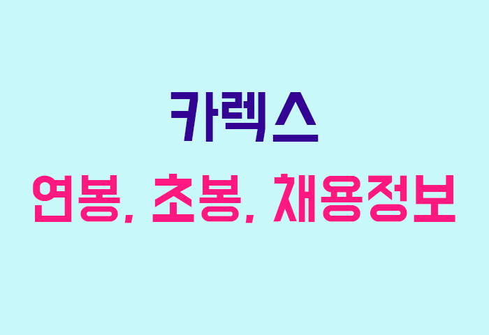 카렉스 연봉