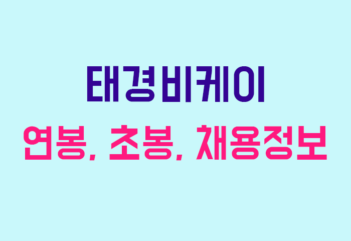 태경비케이 연봉