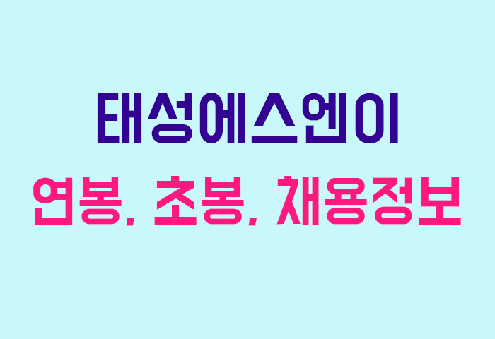 태성에스엔이 연봉