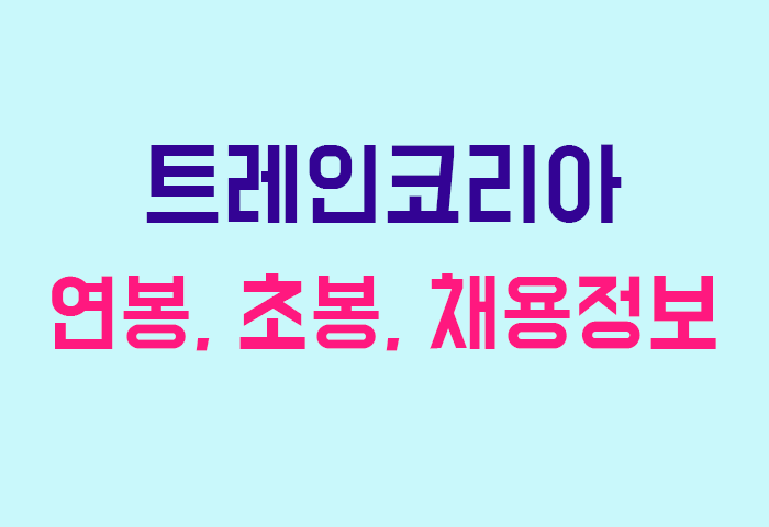 트레인코리아 연봉