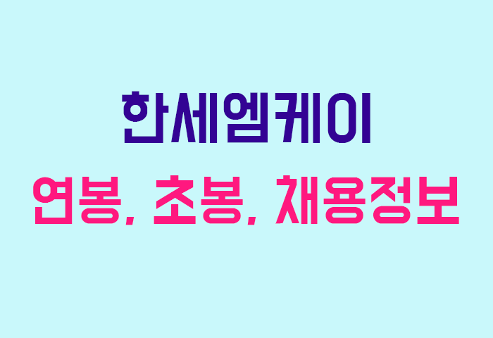 한세엠케이 연봉