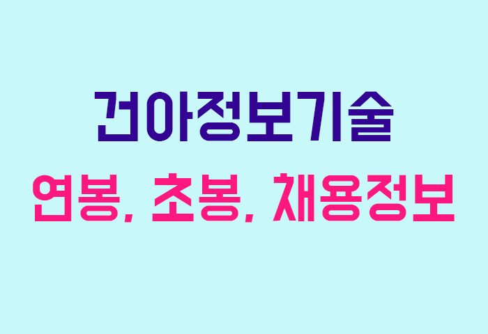 건아정보기술 연봉