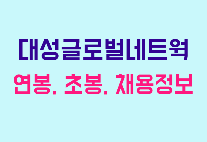 대성글로벌네트웍 연봉