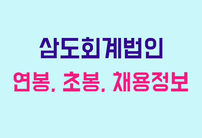 삼도회계법인 연봉