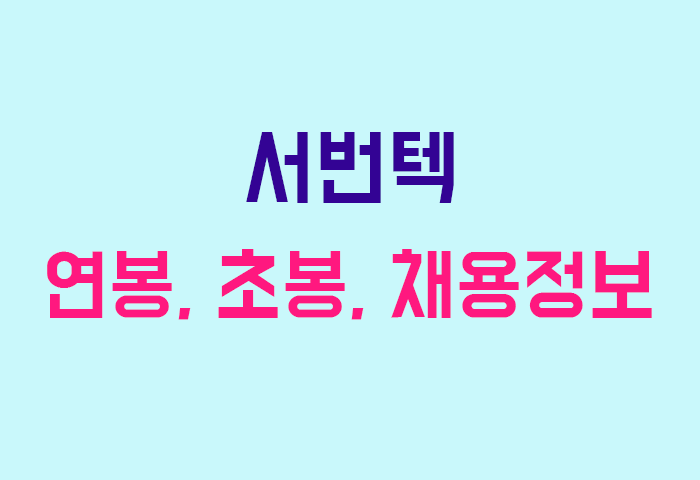 서번텍 연봉