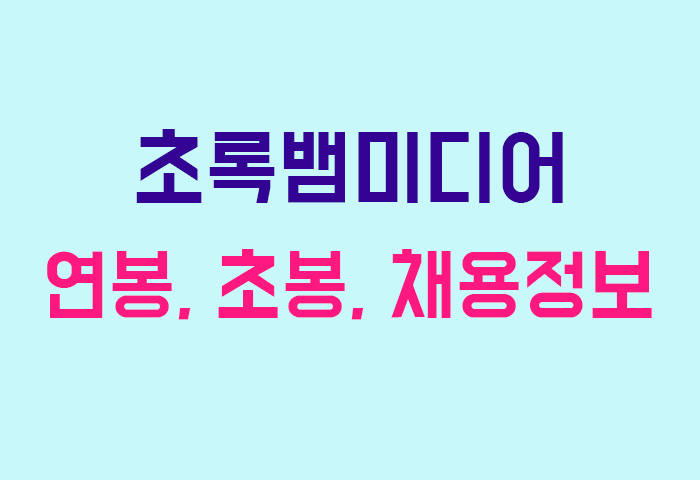초록뱀미디어 연봉