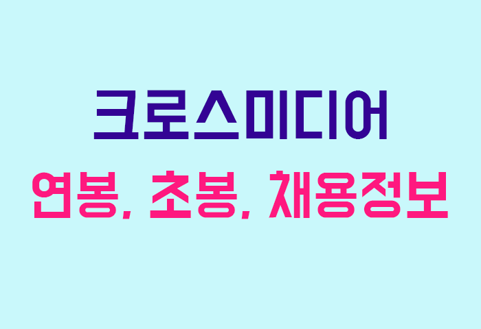 크로스미디어 연봉