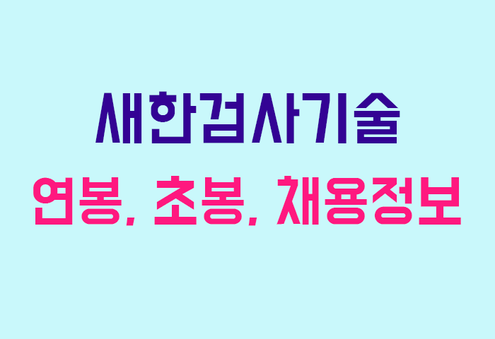 새한검사기술 연봉