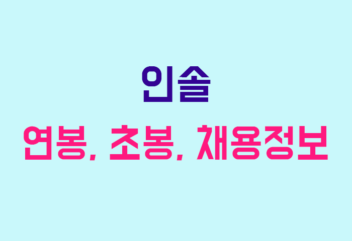 인솔 연봉