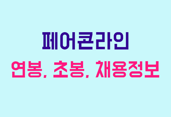 페어콘라인 연봉